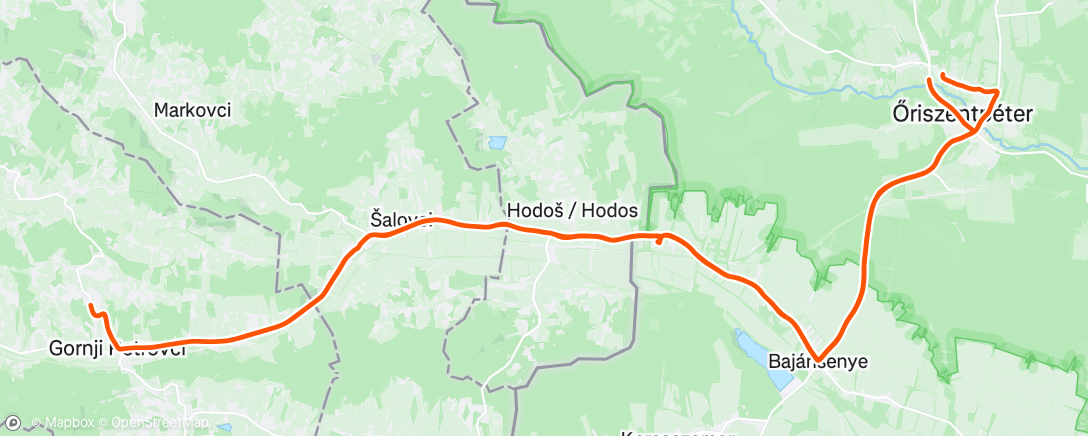 Map of the activity, Afternoon Ride