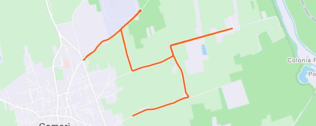 Map of the activity, Recovery run