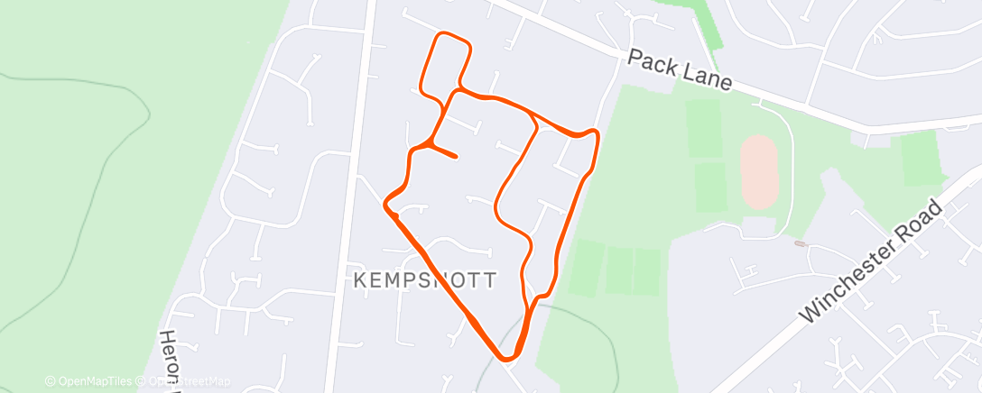 Map of the activity, 4 X 6:00 (90 sec recoveries)
