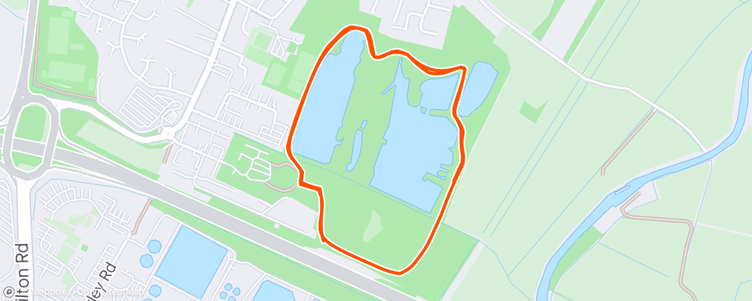 Map of the activity, Milton Country Park Parkrun