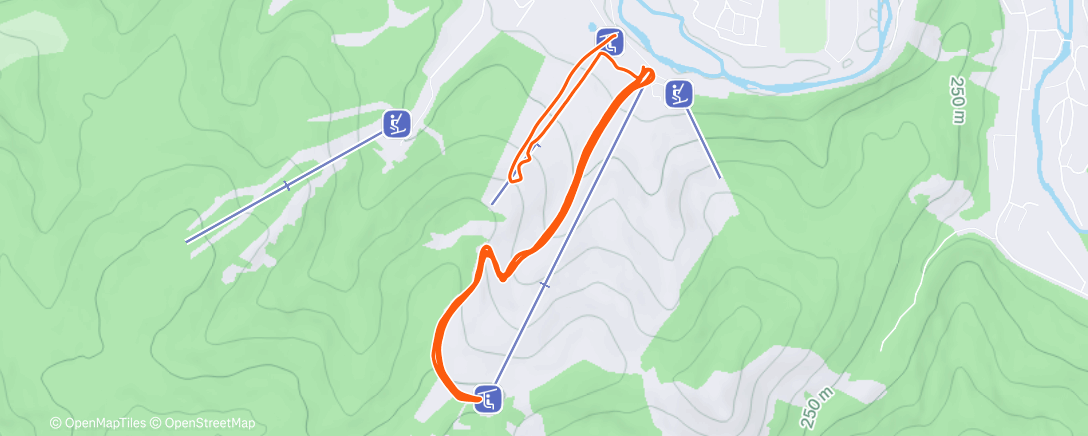 Map of the activity, Внетрассовое катание на лыжах (утро)