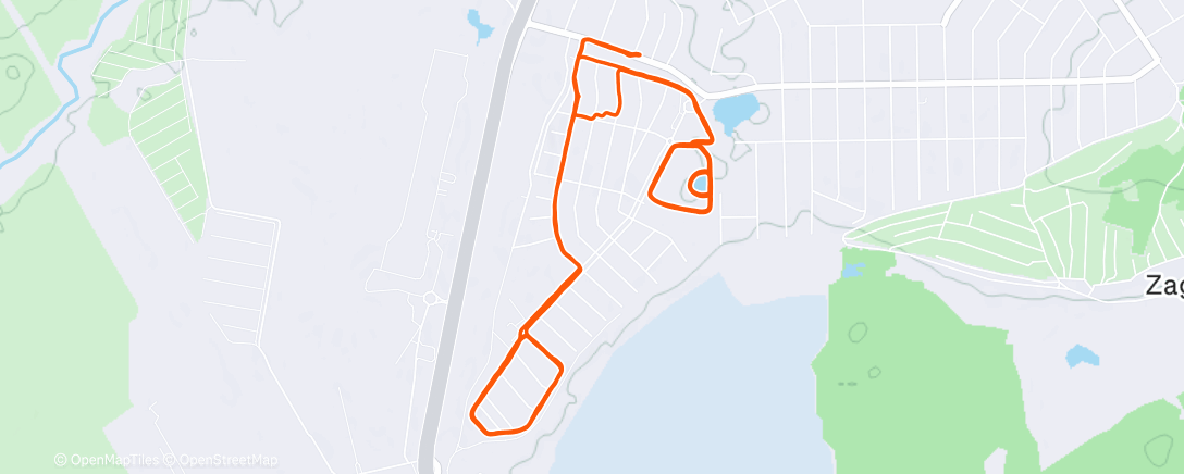 Map of the activity, Дневной забег