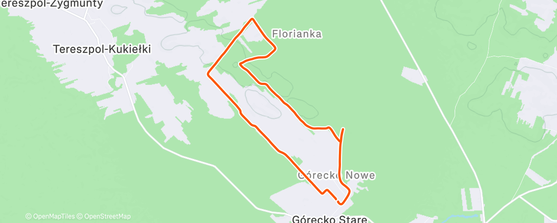 Map of the activity, Morning Run