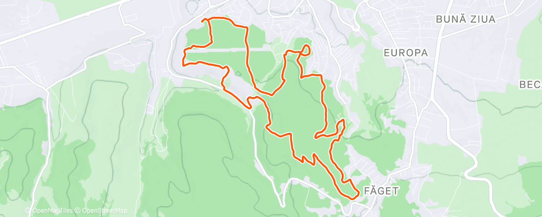 Карта физической активности (Pe traseul Făget Winter Race)