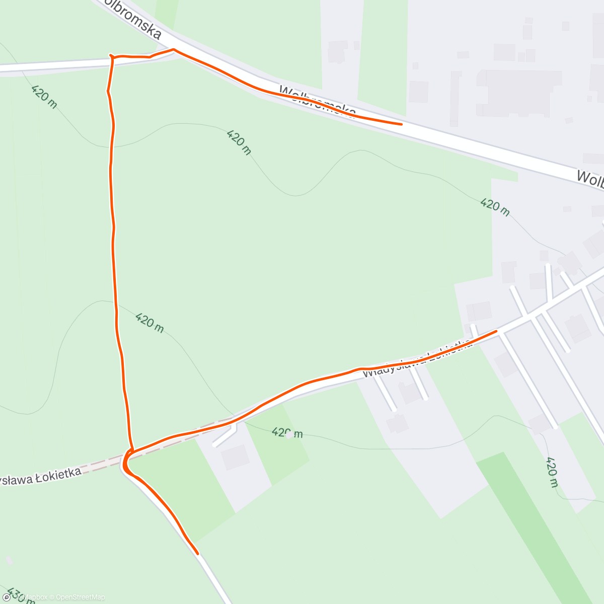 Map of the activity, Evening Walk