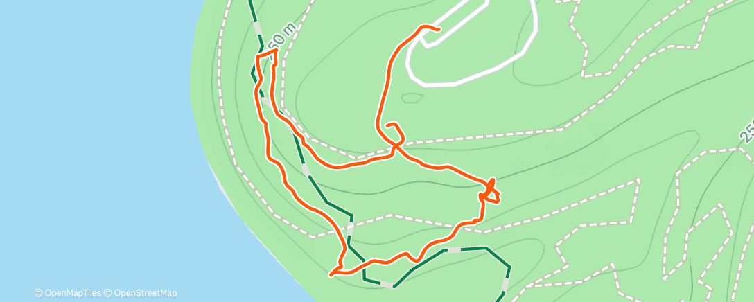 Map of the activity, Evening Hike