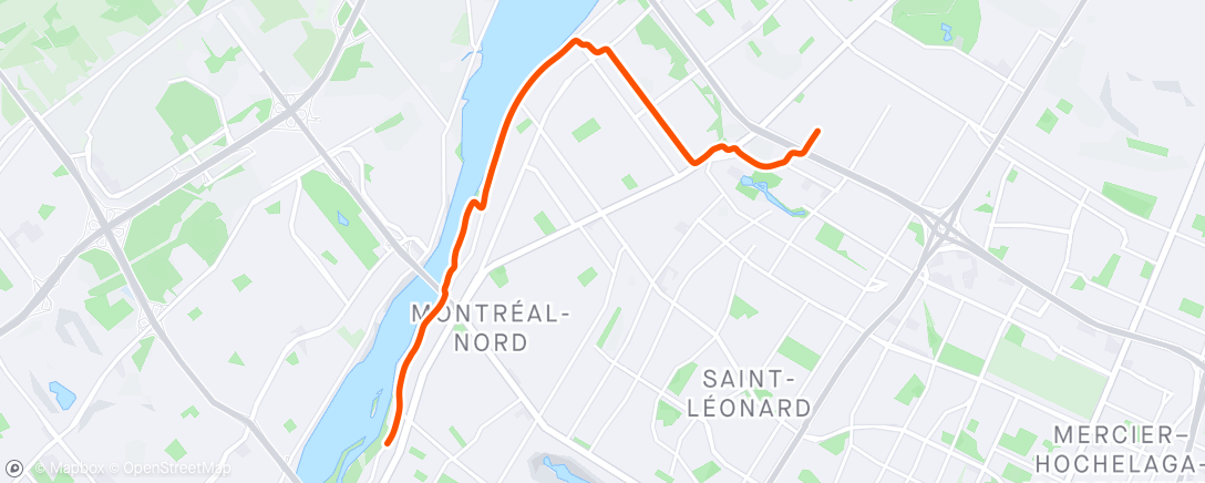 Map of the activity, Afternoon Ride