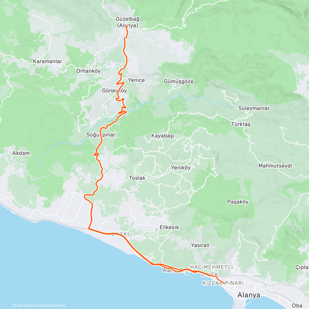 Map of the activity, Guzelbag