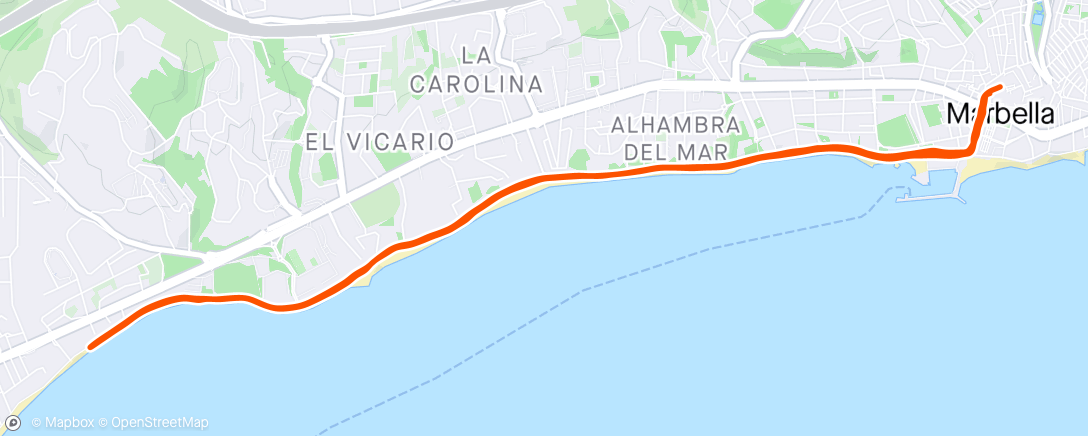 Map of the activity, Marbella - Puerto Banus t/r