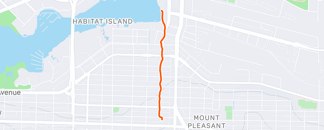 Map of the activity, Morning Walk
