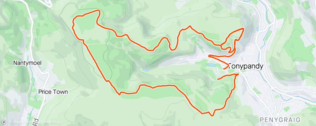 Map of the activity, Everest training, easy run- hike. 3 weeks to go.