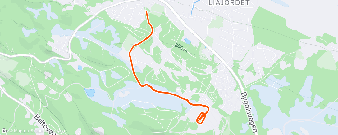 Map of the activity, Lunch Backcountry Ski