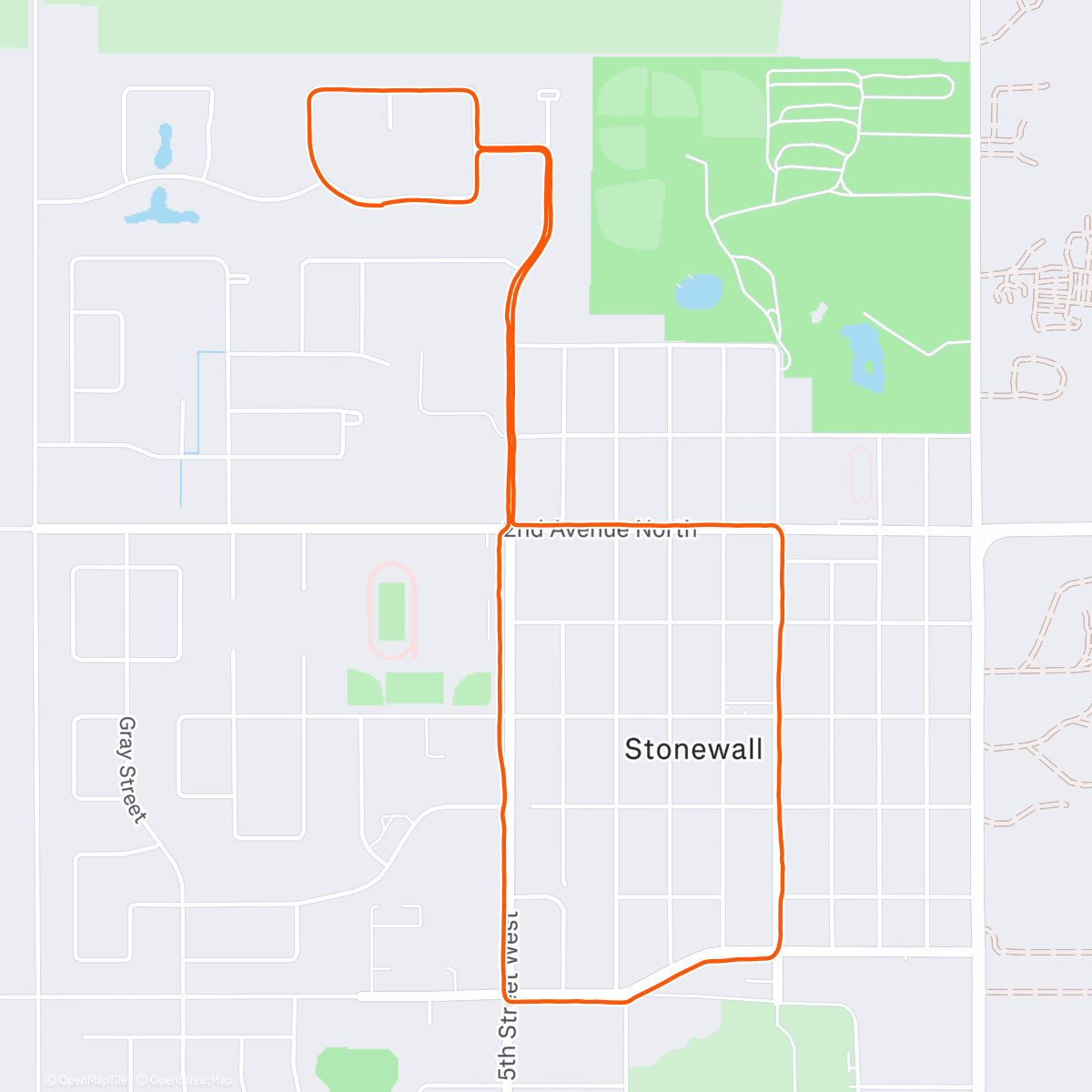 Map of the activity, Morning Run