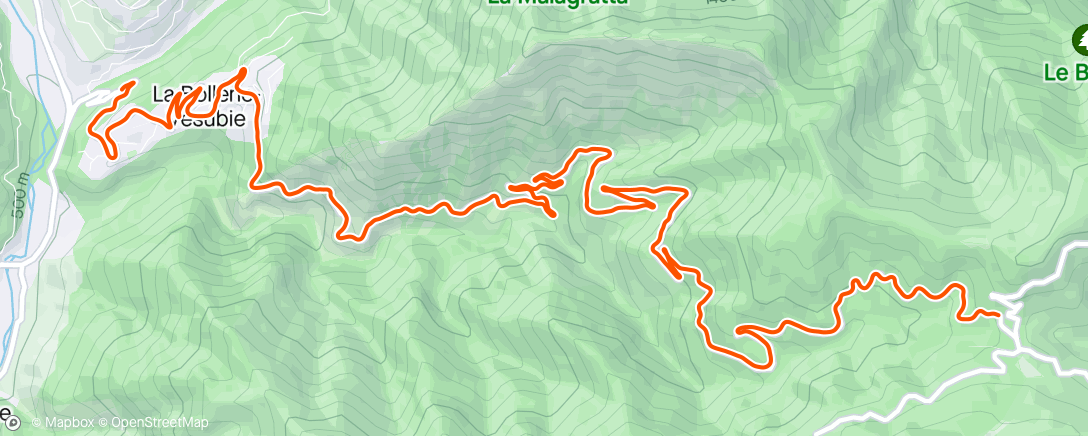 Map of the activity, FulGaz - Col de Turini (West)