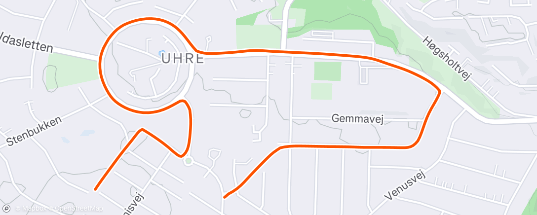 Map of the activity, Afternoon Run