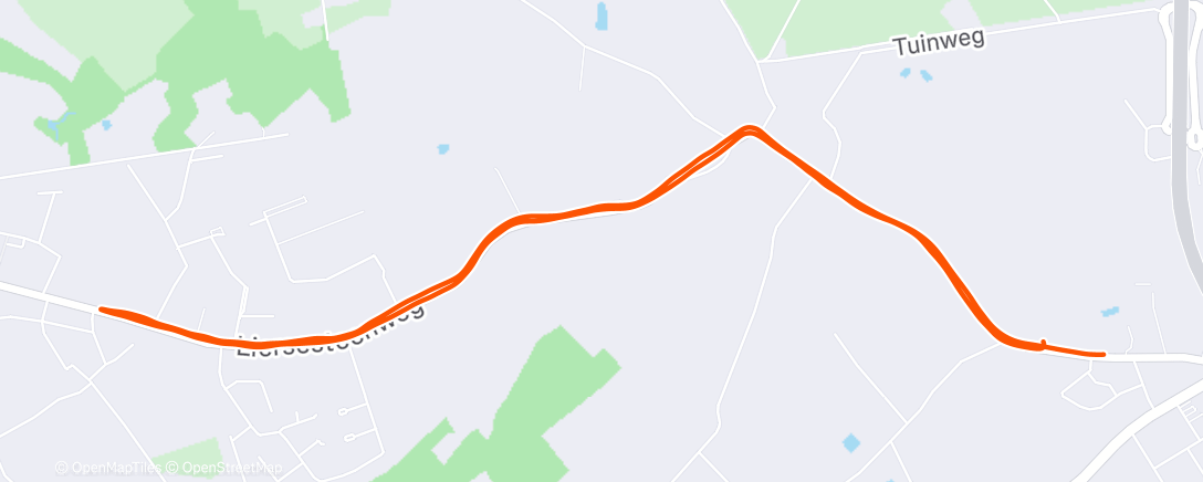 Map of the activity, Running