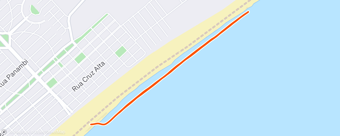 Map of the activity, Corrida matinal