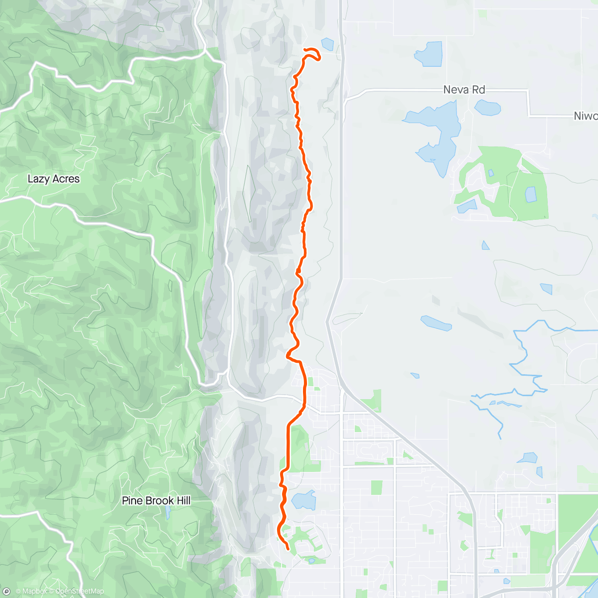 Map of the activity, I rode the new trail before Paul did