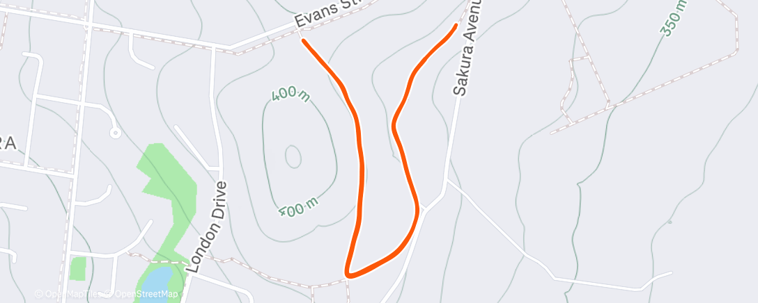 Map of the activity, Cowra parky with the fam