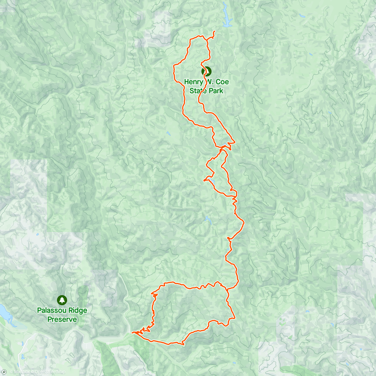 Map of the activity, MTB at Coe with Craig and Jeff. Great day until my rear triangle broke...but we made it back after a bit a McGyvering 😁