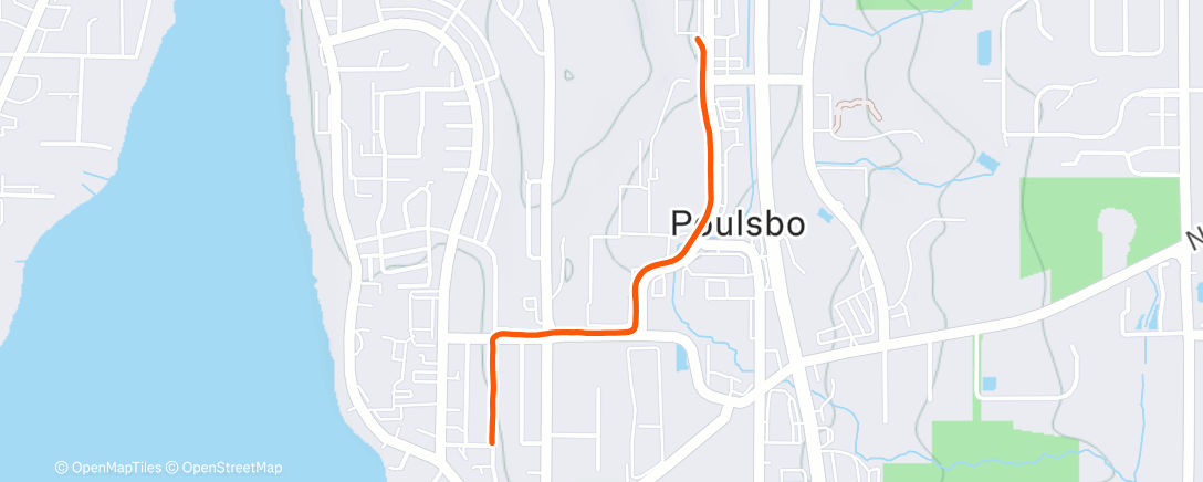 Map of the activity, Evening Run