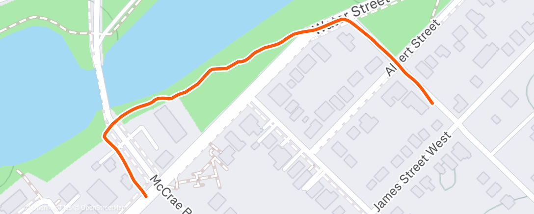 Map of the activity, After Work Walk with Cheddar and it was still light