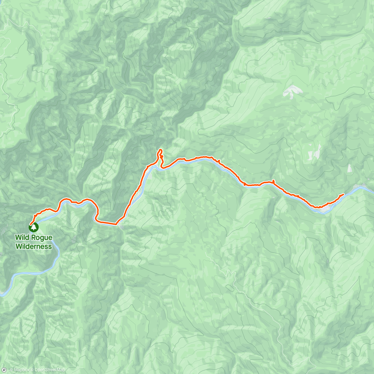 「Rogue River Trail - Day 2」活動的地圖