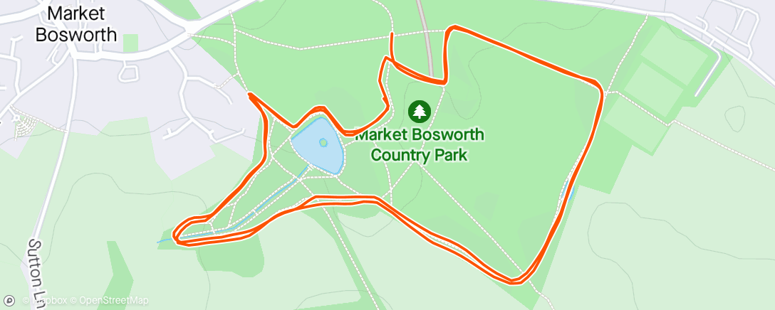 Map of the activity, Bosworth parkrun