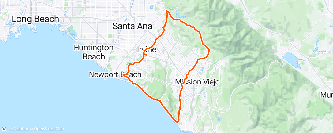 Map of the activity, Proper OC Ride