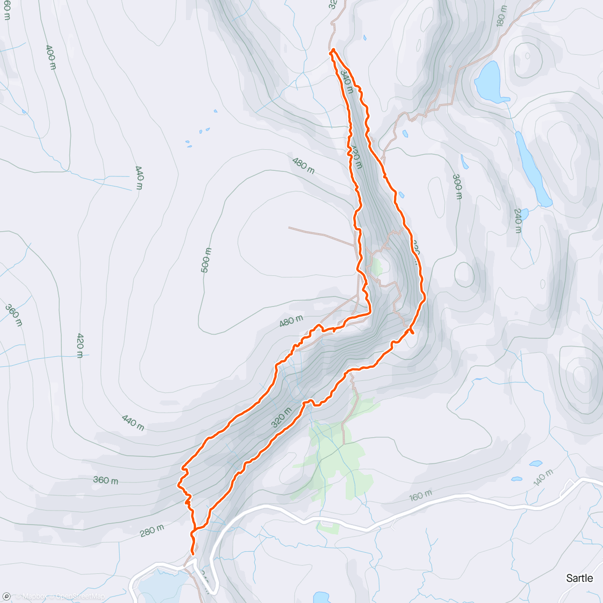 Mapa da atividade, Quiraing hike