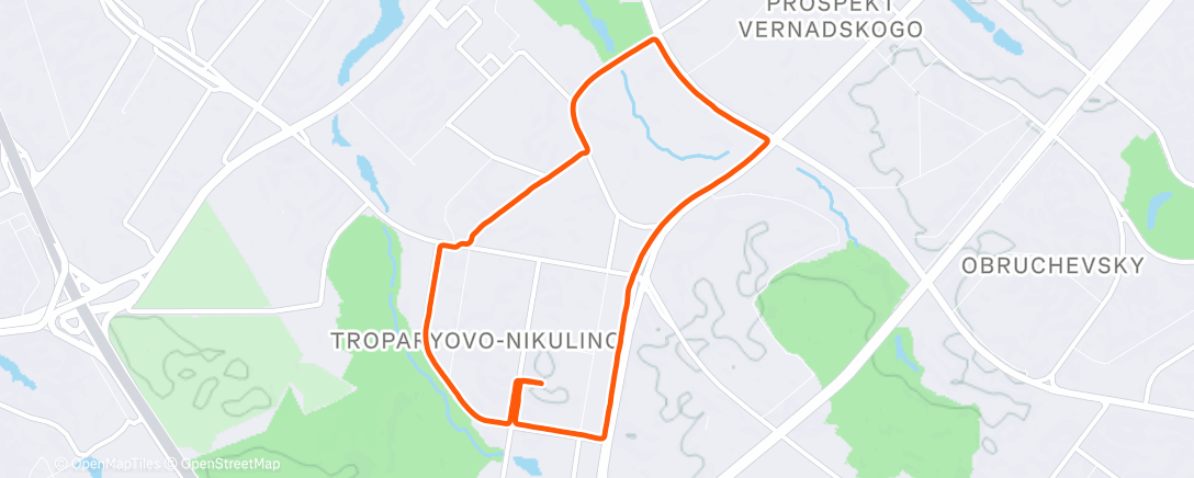 Map of the activity, Morning Run