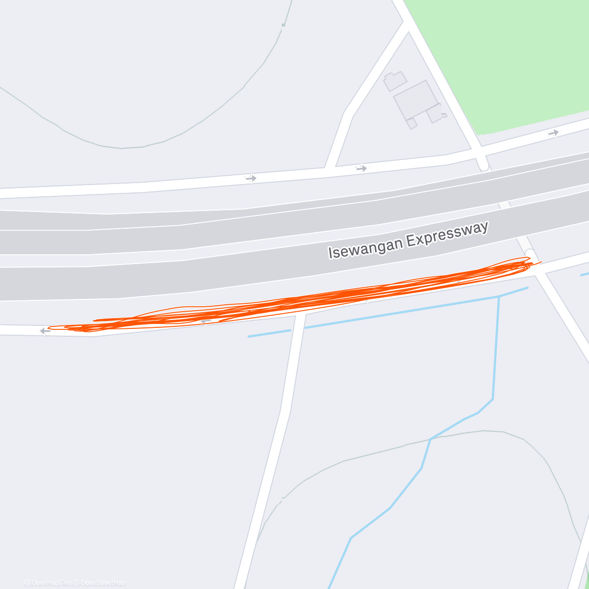 Map of the activity, Hill Sprints