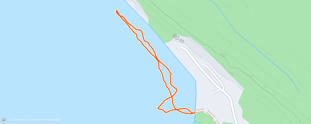 Map of the activity, Morning Swim