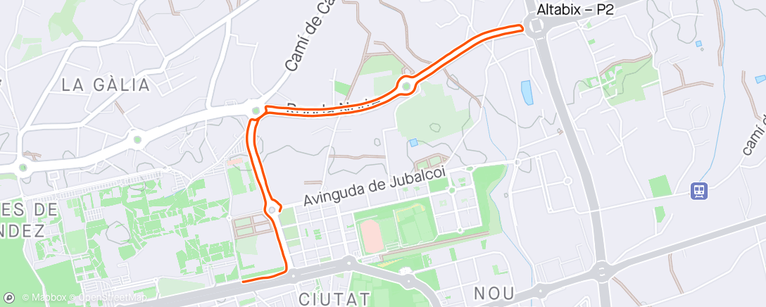 Map of the activity, Carrera en Series