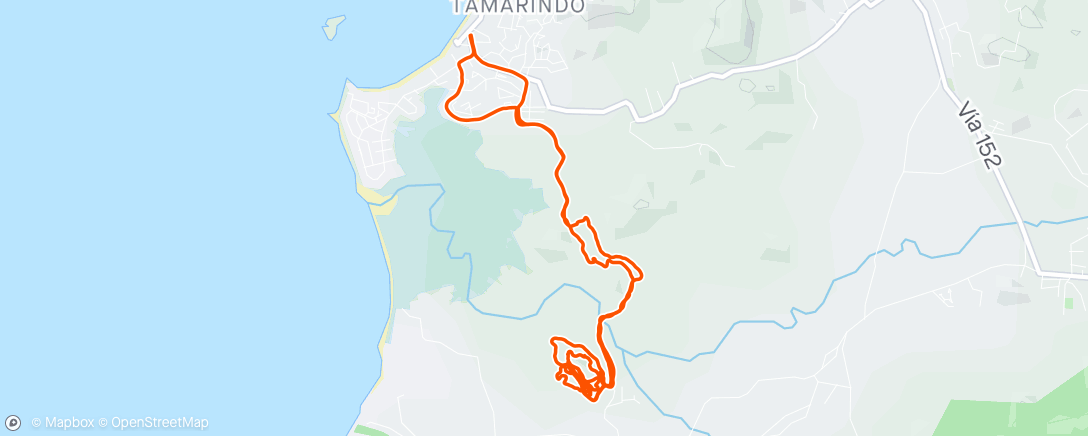 Mapa de la actividad, Lunch Mountain Bike Ride