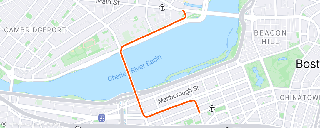 Map of the activity, birthday commute