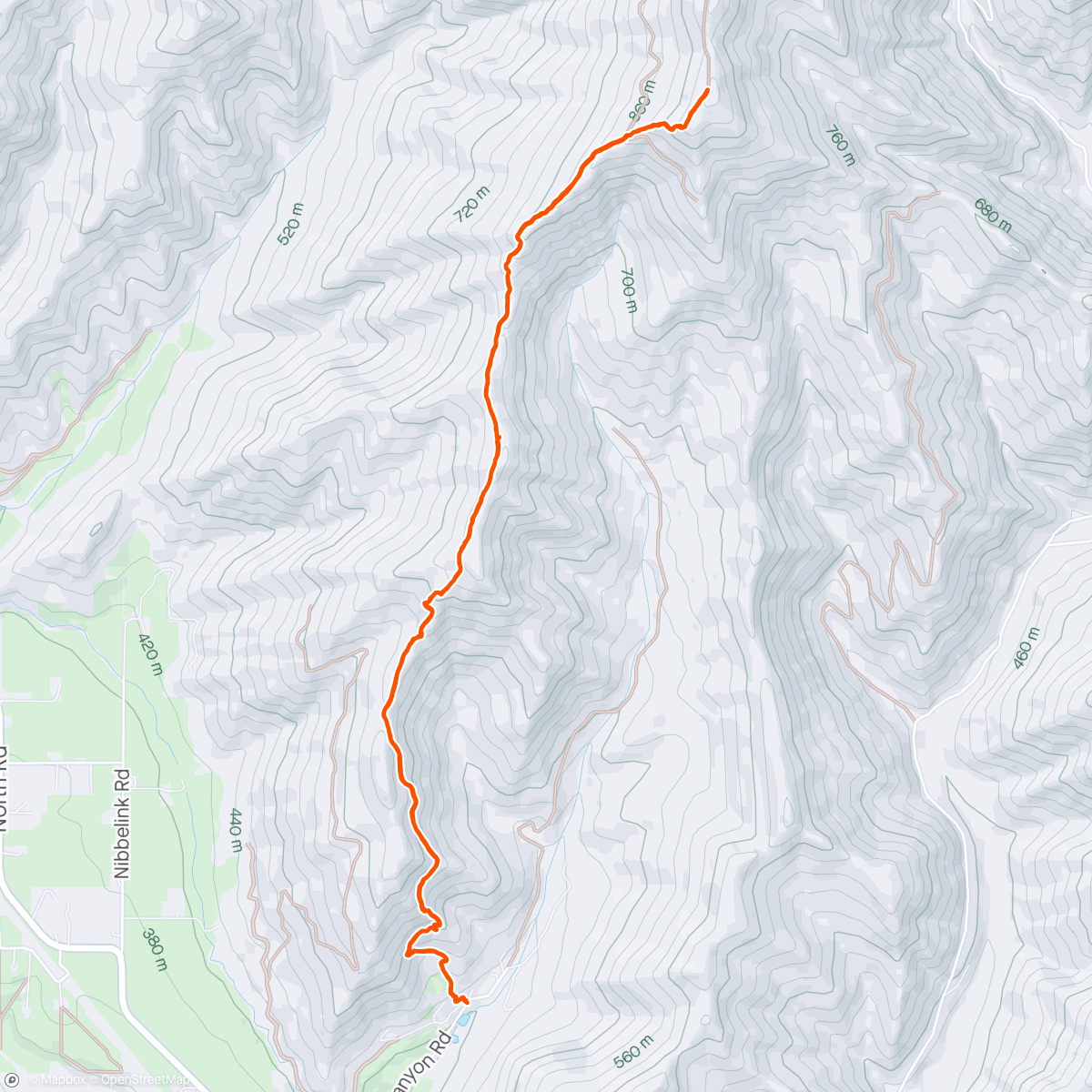 Map of the activity, Sauer’s Mountain