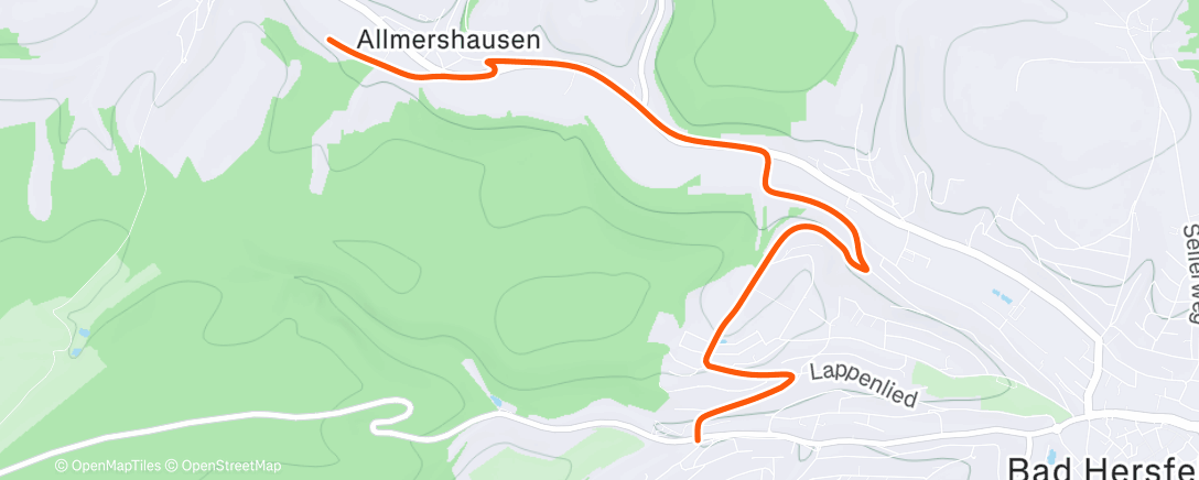 Карта физической активности (Fahrt am Nachmittag)