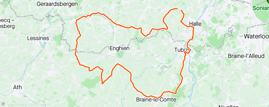 Map of the activity, AfterWork Braine-le-Comte