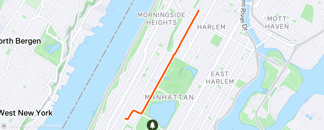 Map of the activity, Night Ride