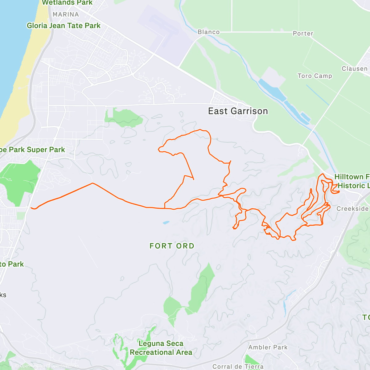 Map of the activity, Ord