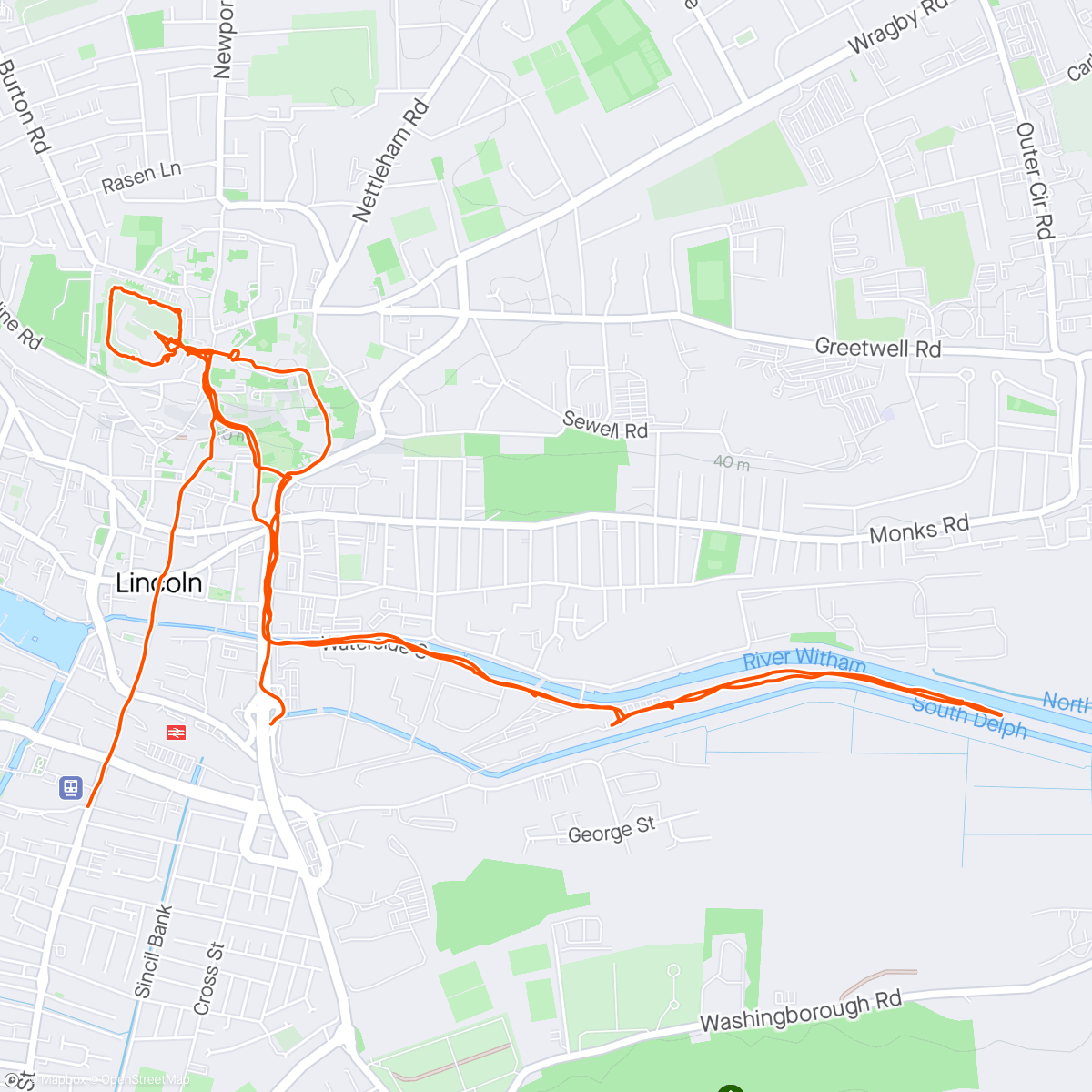 Map of the activity, Exploring Lincoln