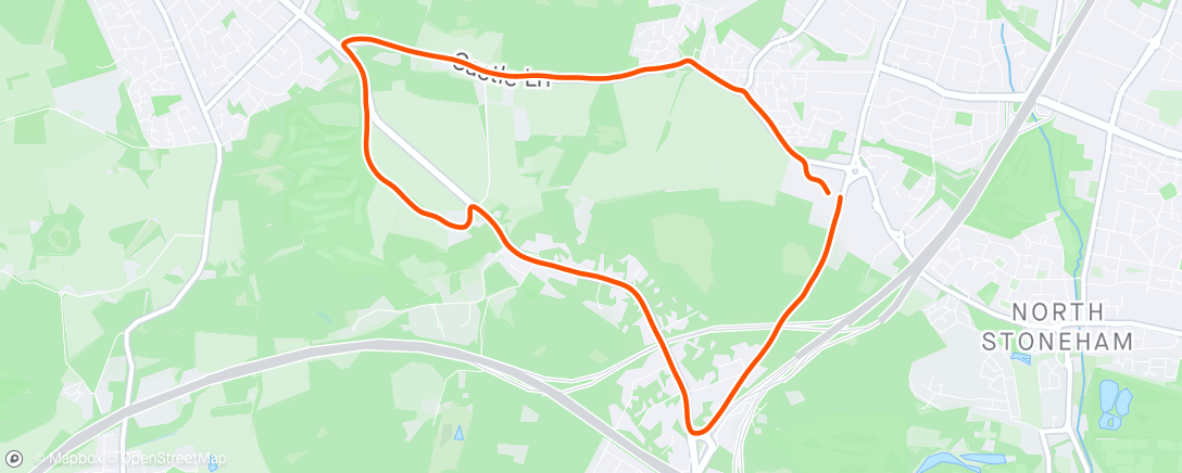 Map of the activity, Morning Run with Mitch