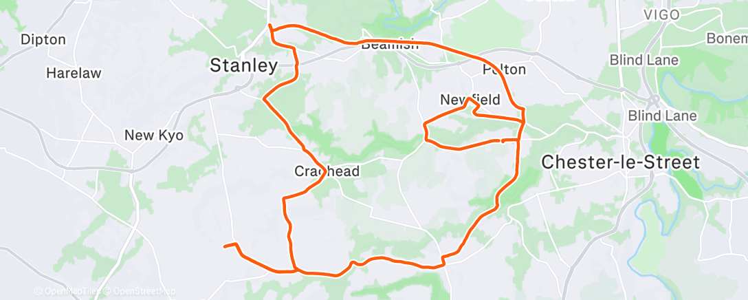 Карта физической активности (Lunch Ride)