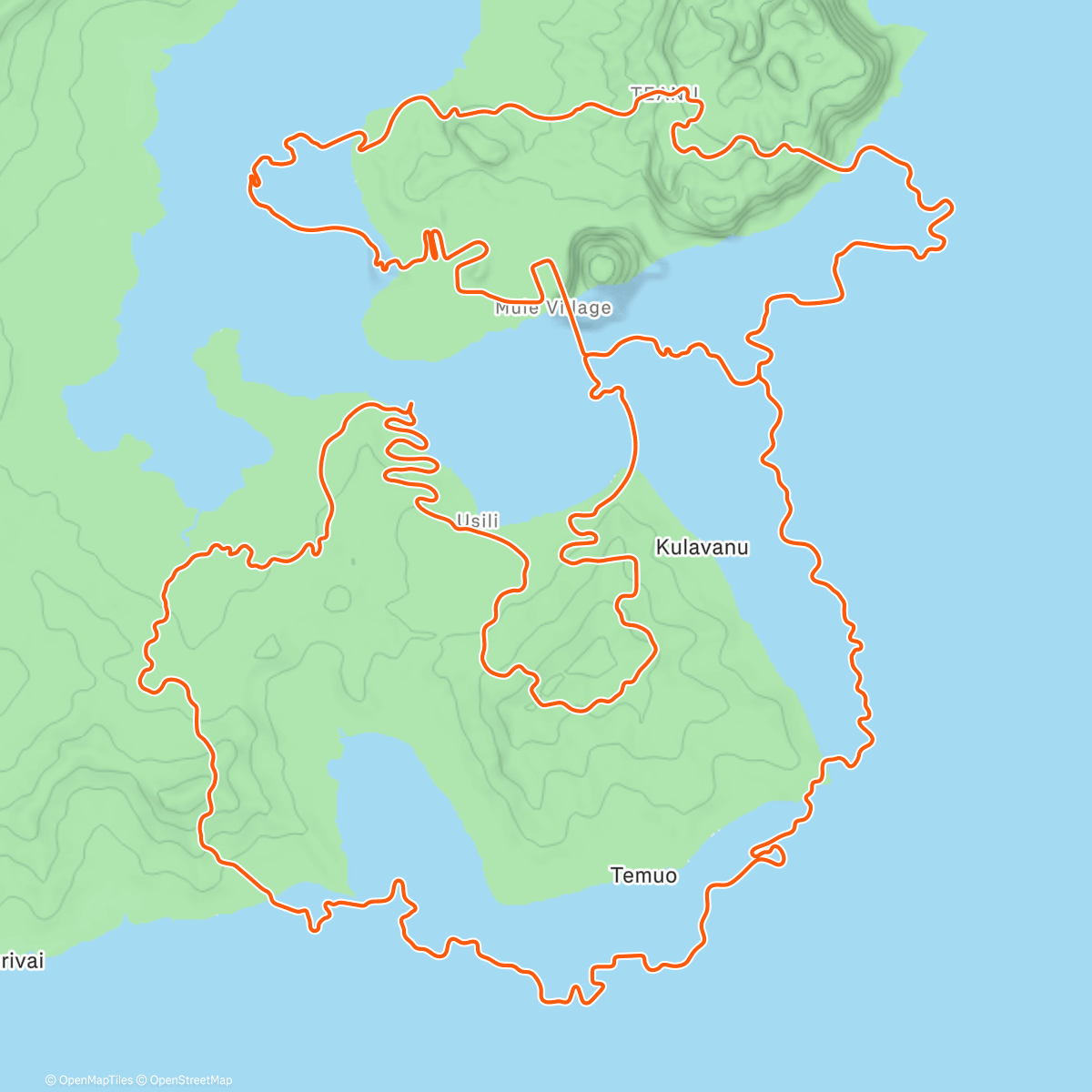 Map of the activity, Zwift - Group Ride: Rapha Festive 500 with Miguel @ 1.8 W/KG on Watopia's Waistband in Watopia
