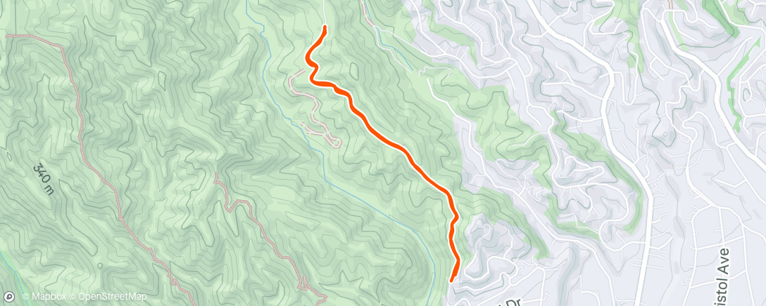 Map of the activity, Morning Hike