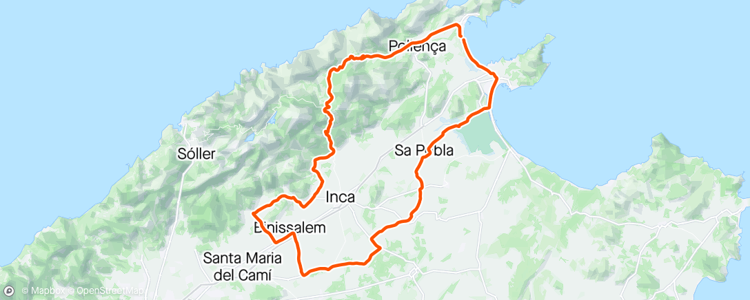 Map of the activity, Mallorca Day 2
