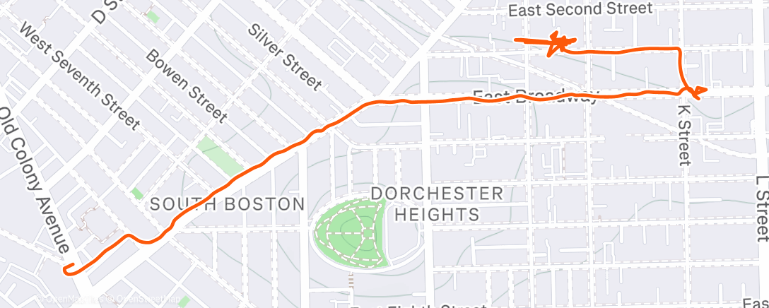 Map of the activity, Morning Walk