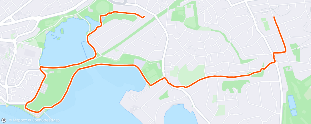 Map of the activity, Afternoon Run