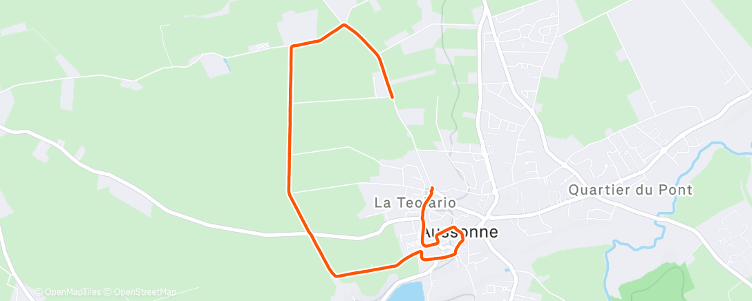 Map of the activity, Morning Run
